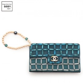 ■シャネル■ ココマーク ブローチ ウール ビーズ フェイクパール ターコイズブルー 02A 【CHANEL】