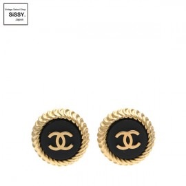 ■シャネル■ ココマーク イヤリング ゴールド ブラック 95P 【CHANEL】|アクセサリー