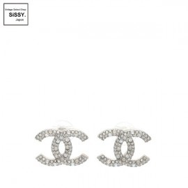 ■シャネル■ ココマーク ピアス ラインストーン シルバー B17K 【CHANEL】|アクセサリー