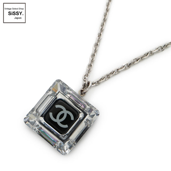 ■シャネル■ ココマーク ネックレス ブラック シルバー ビジュー 06C 【CHANEL】