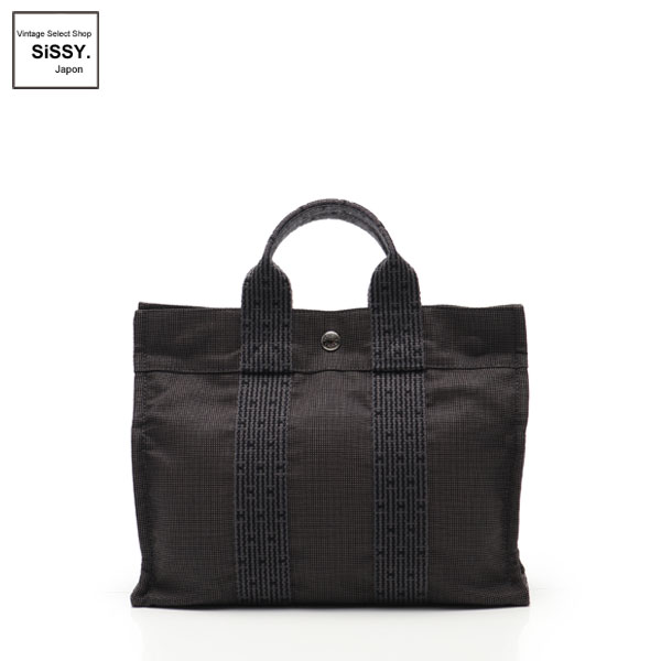 ■エルメス■ エールラインPM トートバッグ ナイロンキャンバス グレー 【HERMES】