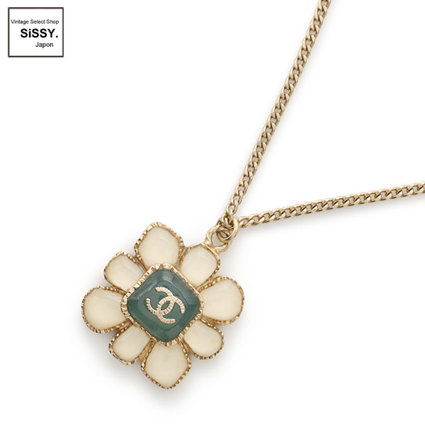 ■シャネル■ ココマーク ロングネックレス ゴールド フラワーモチーフ A16C 【CHANEL】