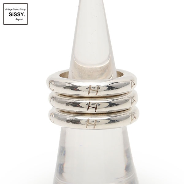 ■シャネル■ 3連リング 指輪 SV925 シルバー ロゴ 約12号 【CHANEL】