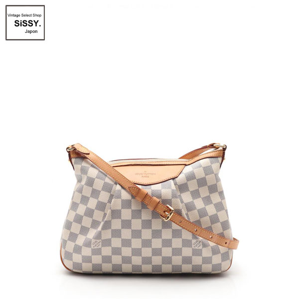 ■ルイヴィトン■ シラクーサPM ダミエアズール ショルダーバッグ PVC レザー ホワイト N41113 【LOUIS VUITTON】