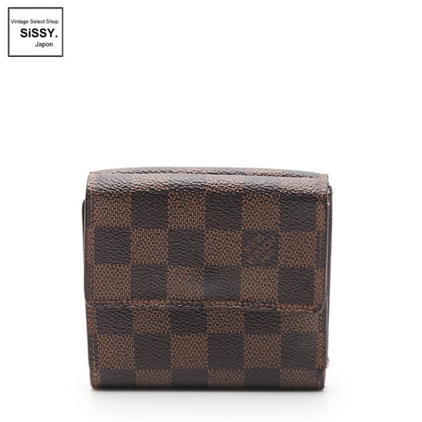 ■ルイヴィトン■ ポルトモネ ビエ カルトクレディ ダミエエベヌ 財布 PVC レザー ブラウン M64201 【LOUIS VUITTON】