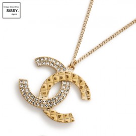 ■シャネル■ ココマーク ネックレス ラインストーン ゴールド B17C 【CHANEL】