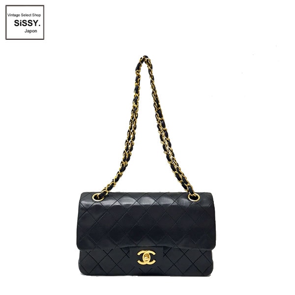 ■シャネル■ マトラッセ23 チェーンショルダーバッグ ラムスキン ブラック ゴールド金具  【CHANEL】