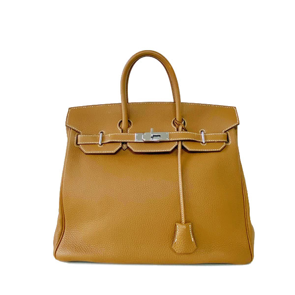 ■エルメス■ オータクロア32 ハンドバッグ トゴ ゴールド系/シルバー金具 □I刻印（2005年頃製造） 【HERMES】