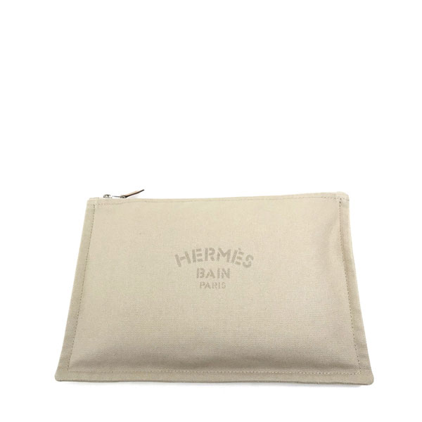 ■エルメス■ ヨッティングGM ポーチ コットンキャンバス ベージュ 【HERMES】