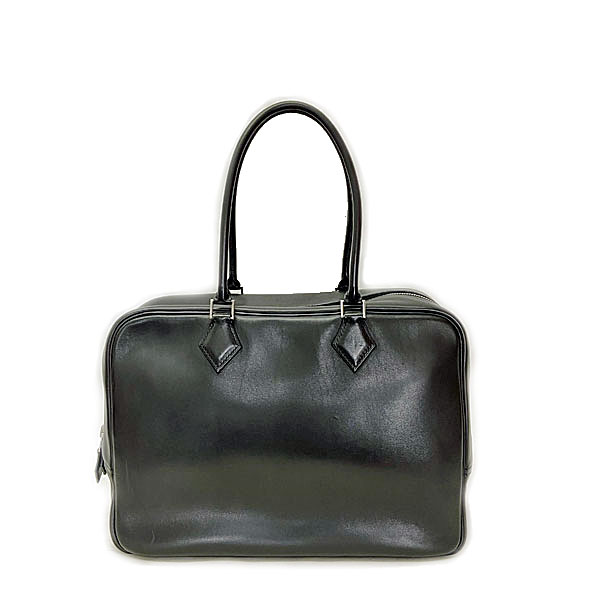 ■エルメス■ プリュム32 ハンドバッグ ボックスカーフ ブラック S金具 □B刻印（1998年頃製造） 【HERMES】