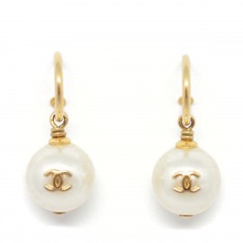■シャネル■ ピアス フェイクパール ココマーク ゴールド 【CHANEL】