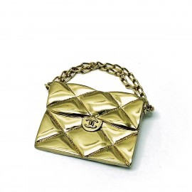 ■シャネル■ ブローチ マトラッセ バッグモチーフ ゴールド 02P 【CHANEL】