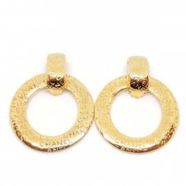 ■シャネル■ 2WAYイヤリング フープ ロゴ ゴールド ヴィンテージ 【CHANEL】