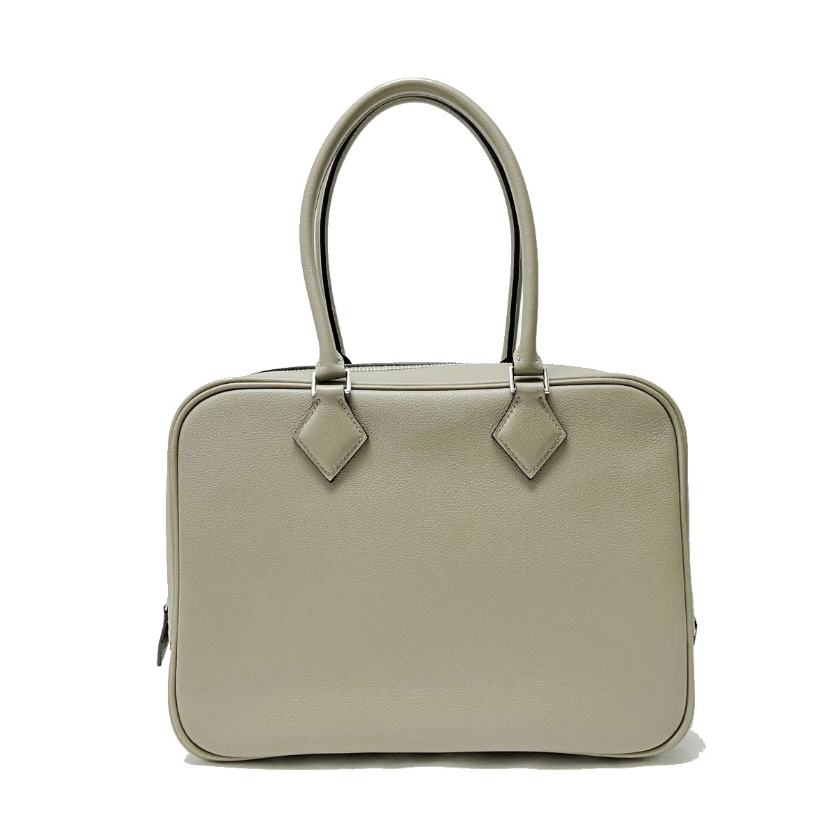 ■エルメス■ プリュム28 ハンドバッグ シェーブル グレーベージュ系 C刻印 【HERMES】