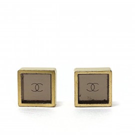 ■シャネル■ ピアス ココマーク スクエア ミラー ゴールド 01C 【CHANEL】