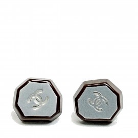 ■シャネル■ ピアス ココマーク ブラウン×シルバー 99P 【CHANEL】