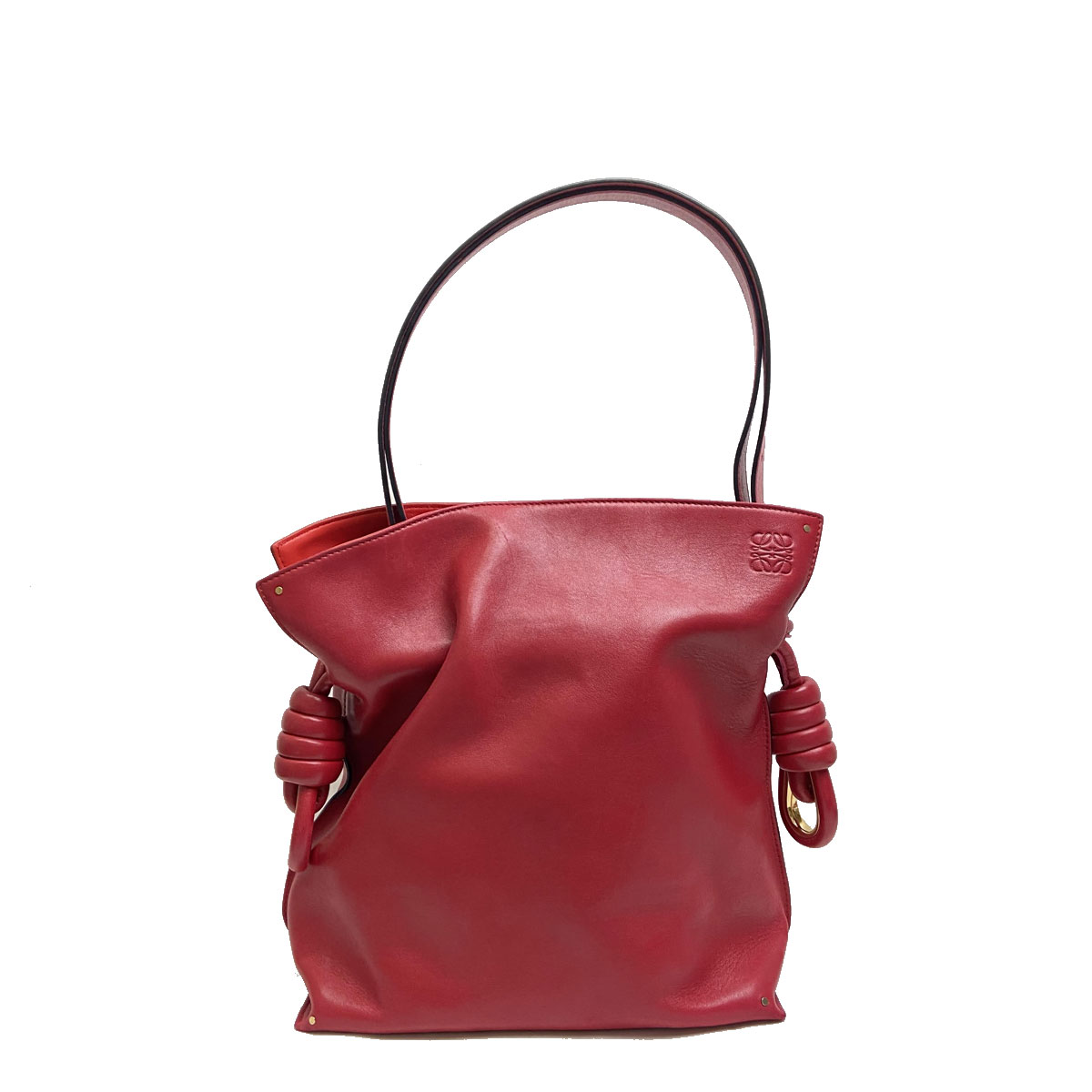 LOEWE ロエベ フラメンコノット 2WAY ショルダーバッグ ナッパレザー レッド　