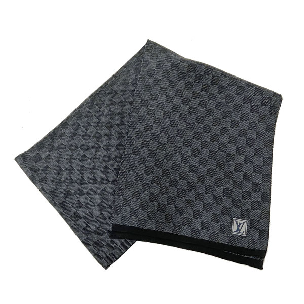 LOUIS VUITTON ルイヴィトン マフラー エシャルプ・プティ ダミエ グラフィット ウール メンズ M70028