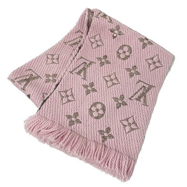 LOUIS VUITTON ルイヴィトン マフラー エシャルプ・ロゴマニアシャイン ピンク M70466