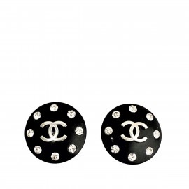 CHANEL シャネル イヤリング ココマーク ラインストーン ブラック 96P