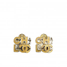 CHANEL シャネル イヤリング ロゴ イエロー系 00T