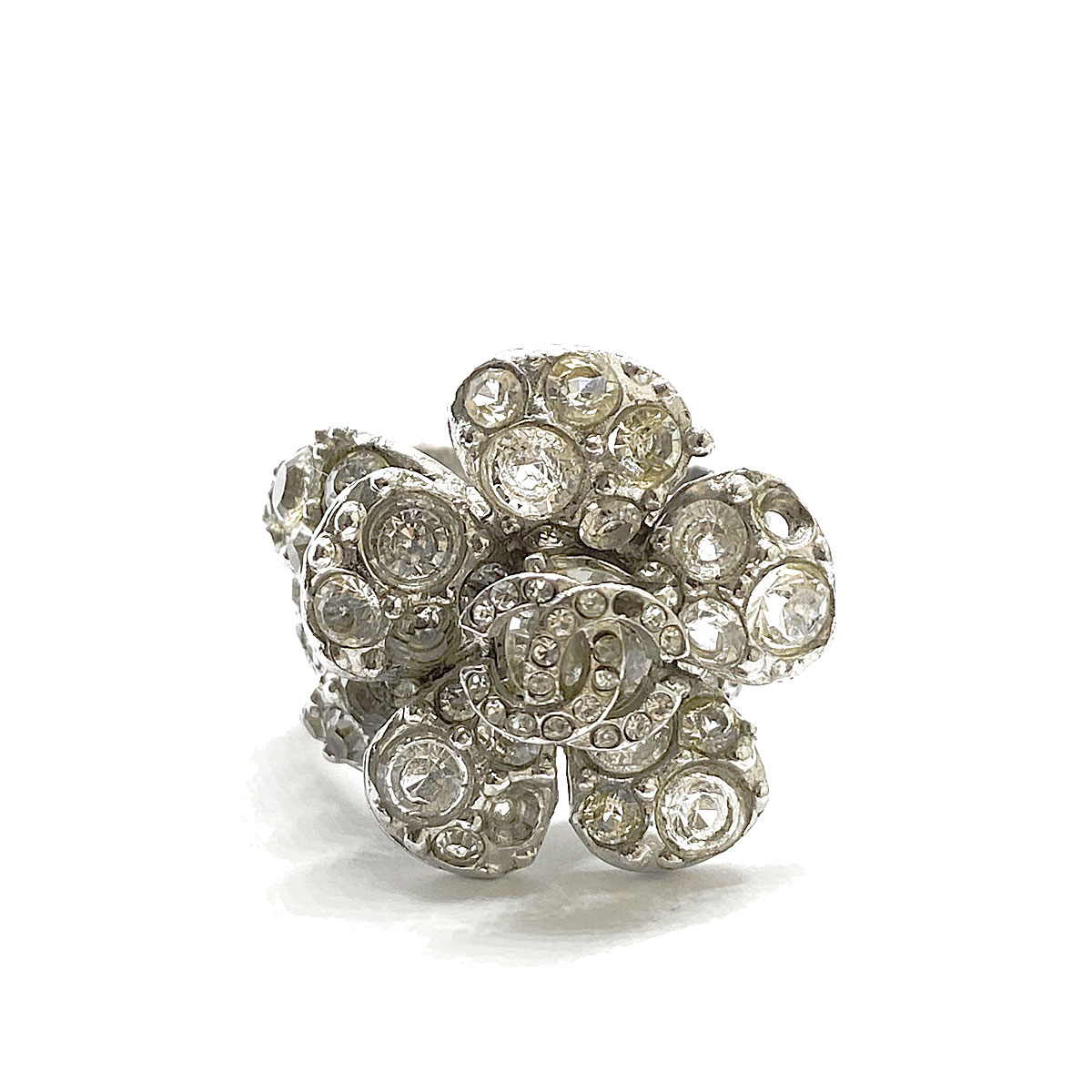 CHANEL シャネル カメリア リング 指輪 ココマーク 約12号 シルバー