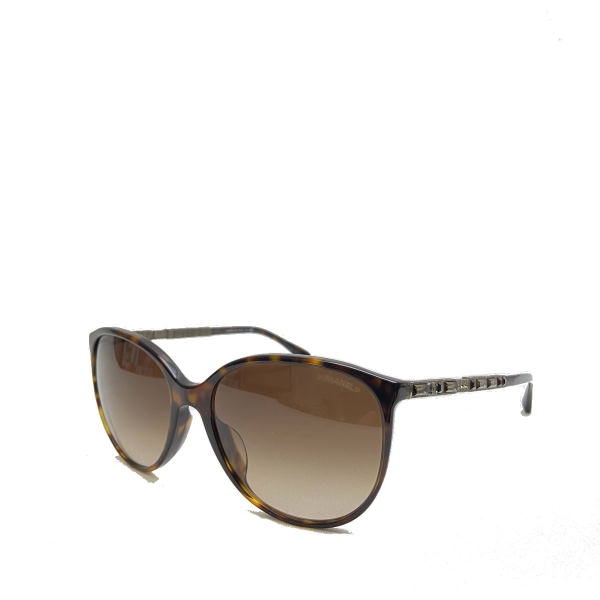 CHANEL シャネル サングラス ラインストーン べっ甲柄 ブラウン系 レディース 5306-B-A