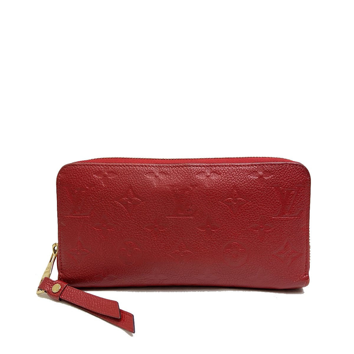 LOUIS VUITTON ルイヴィトン ジッピーウォレット ラウンドファスナー長財布 モノグラム・アンプラント ポピーペタル（レッド系） M41858