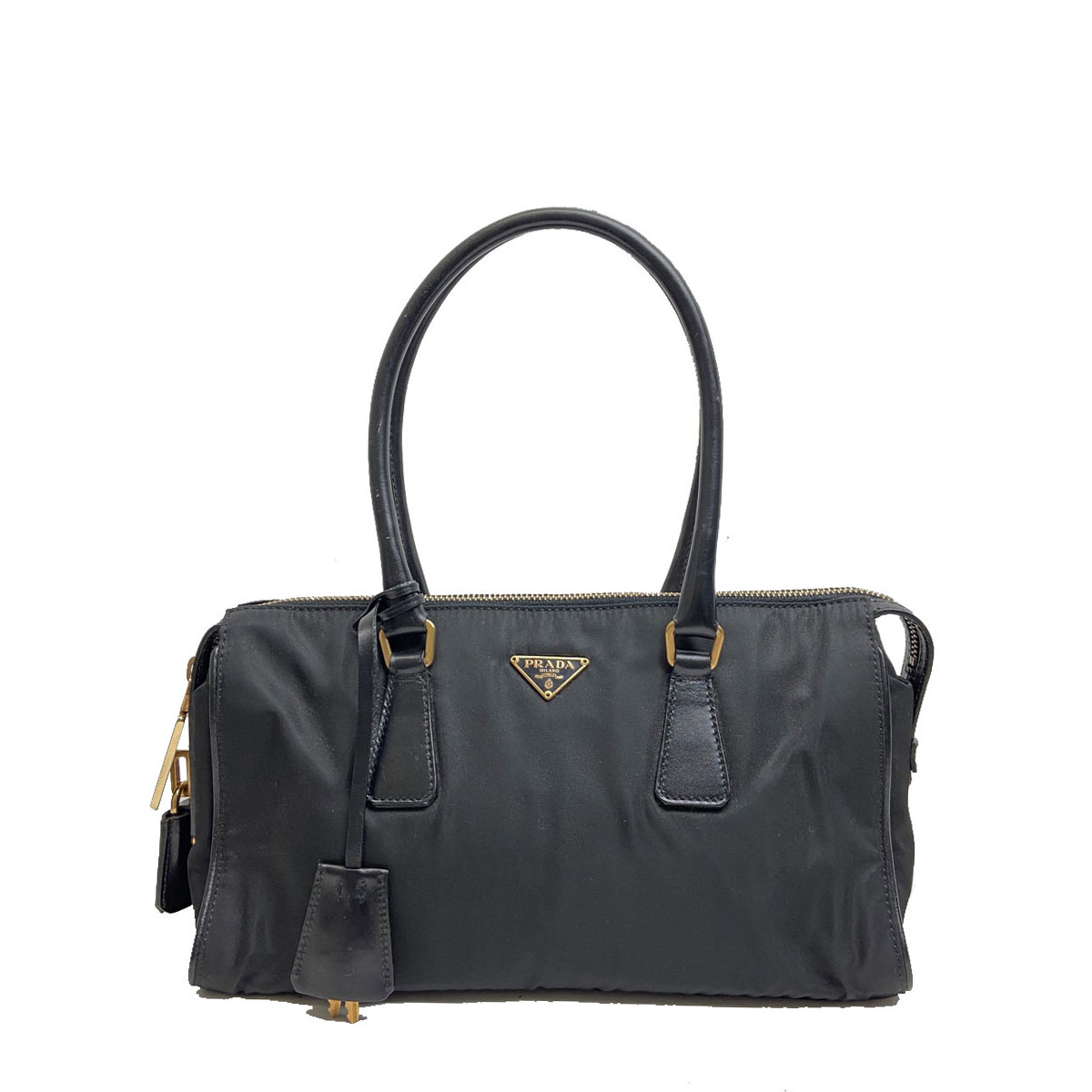 PRADA プラダ ハンドバッグ テストート ナイロン/レザー ブラック