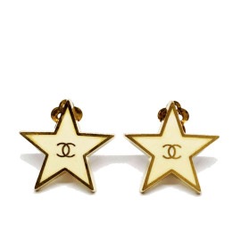 CHANEL シャネル イヤリング スター ココマーク 01P ゴールド アイボリー