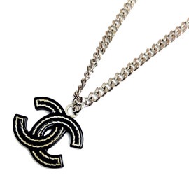CHANEL シャネル ネックレス ココマーク 05A シルバー ブラック