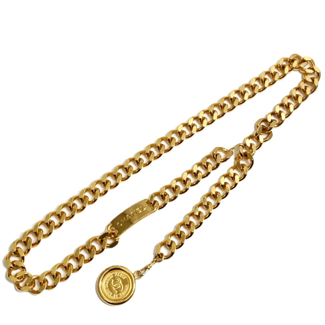 CHANEL シャネル チェーンベルト ココマーク ゴールド メタル