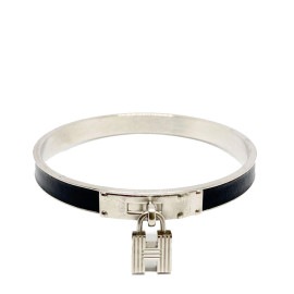 HERMES エルメス ケリー バングル ブラック シルバー