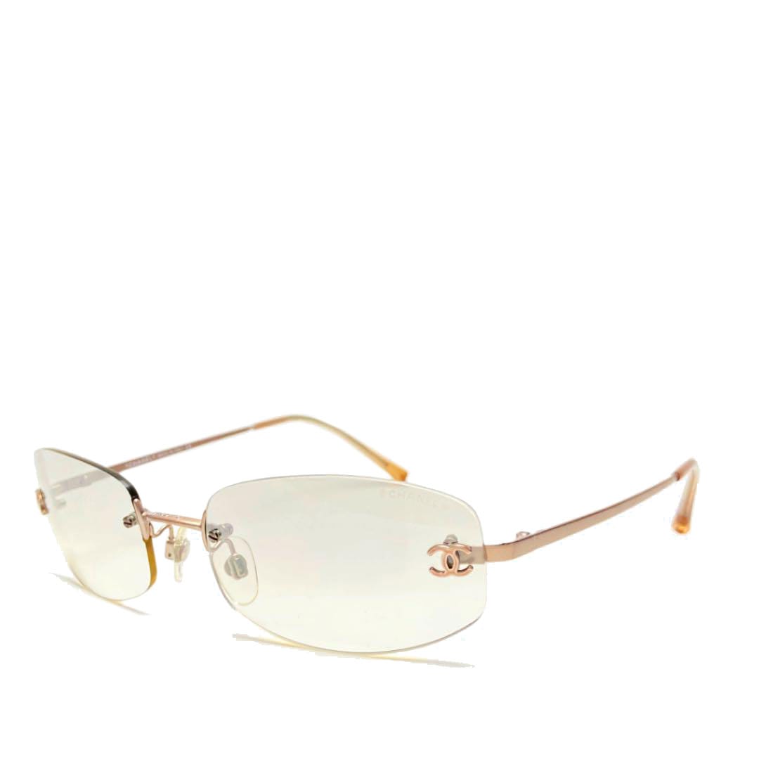 CHANEL シャネル サングラス ココマーク メタル ピンクベージュ 4002 レディース