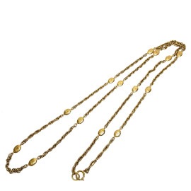 CHANEL シャネル ヴィンテージ ロングネックレス ロゴ ゴールド