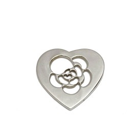 CHANEL シャネル ペンダントトップ カメリア ハート 750WG ホワイトゴールド 5.8g