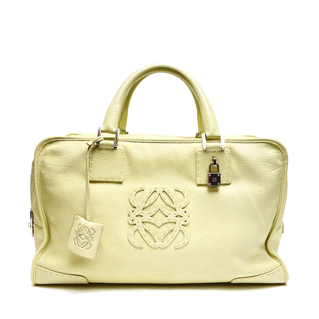 LOEWE ロエベ アマソナ36 ハンドバッグ レザー ライトグリーン系