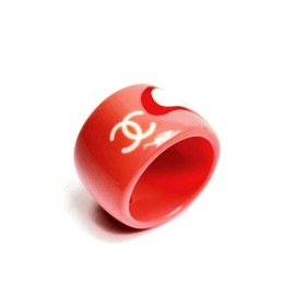CHANEL シャネル リング 指輪 ココマーク プラスチック ピンク 03P 約13号