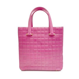 CHANEL シャネル チョコバー ハンドバッグ レザー ココマーク ピンク 7番台（2002年頃製造）
