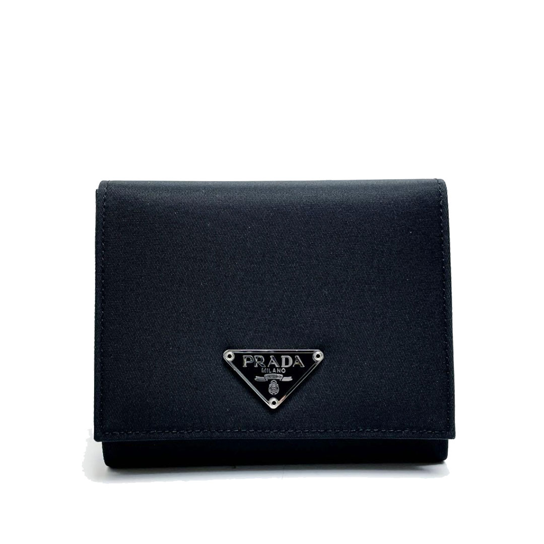PRADA プラダ 三つ折り財布 テスート ナイロン ブラック M176