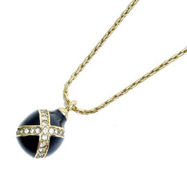 Christian Dior クリスチャン・ディオール ネックレス ラインストーン ゴールド ブラック