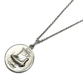 Georg Jensen ジョージジェンセン コインネックレス シップデザイン 船 ヨット SV925 シルバー