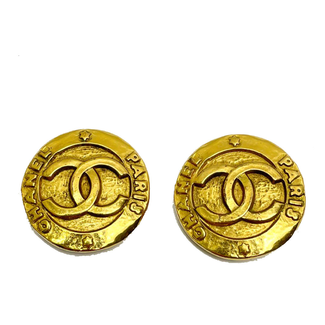 CHANEL シャネル イヤリング ラウンド ココマーク ゴールド 28