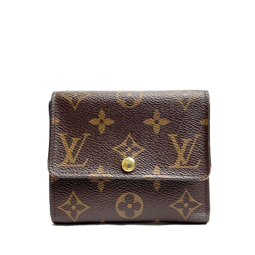 LOUIS VUITTON ルイヴィトン モノグラム ポルトフォイユ・アナイス 3つ折り財布 エベヌ イニシャル入り（M.S） M60402
