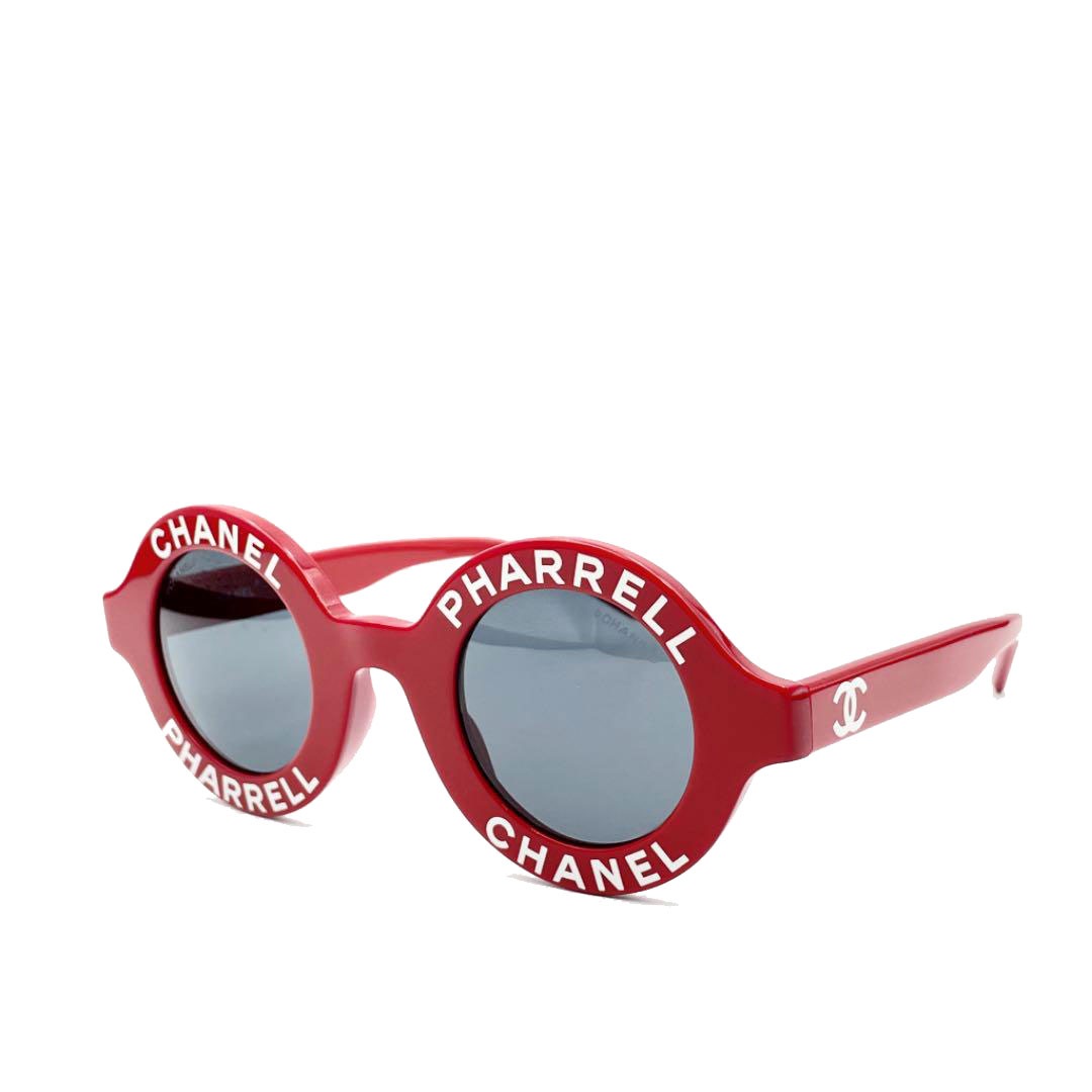 CHANEL シャネル ファレルウィリアムス サングラス ラウンドフレーム ティントレンズ レッド 71314A 限定品