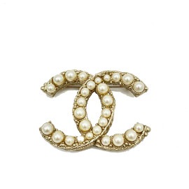 CHANEL シャネル ブローチ ココマーク フェイクパール ゴールド 11A