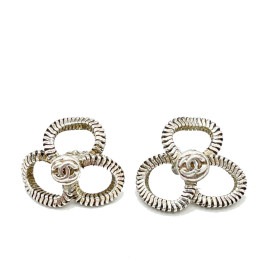 CHANEL シャネル ロックチェーン フラワーピアス ココマーク シルバー
