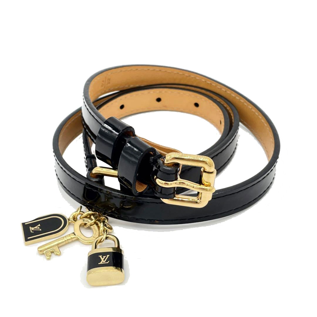 LOUIS VUITTON ルイヴィトン レディース ベルト ヴェルニレザー 80