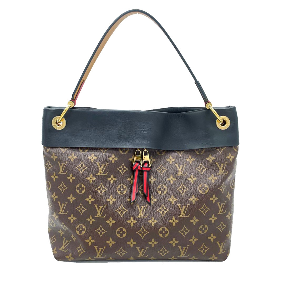 LOUIS VUITTON ルイヴィトン テュイルリーホーボー ワンショルダーバッグ モノグラム レザー ブラウン ブラック レッド M43154