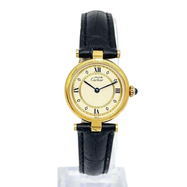Cartier カルティエ レディース腕時計 ヴェルメイユ マストバンドーム 925 QZ ゴールド SN.012525